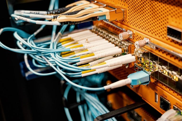 Fiber optic structured cabling installation