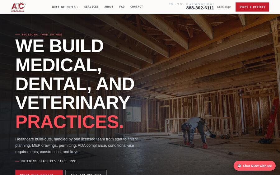 All County Construction website