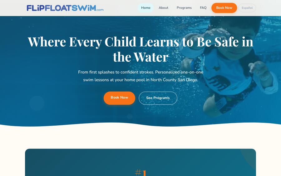 FlipFloat Swim website