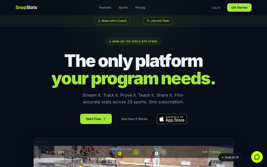 SnapStats platform